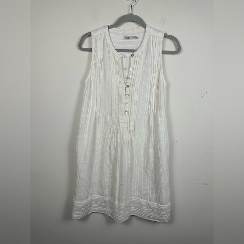 Faherty White Sleeveless Dress